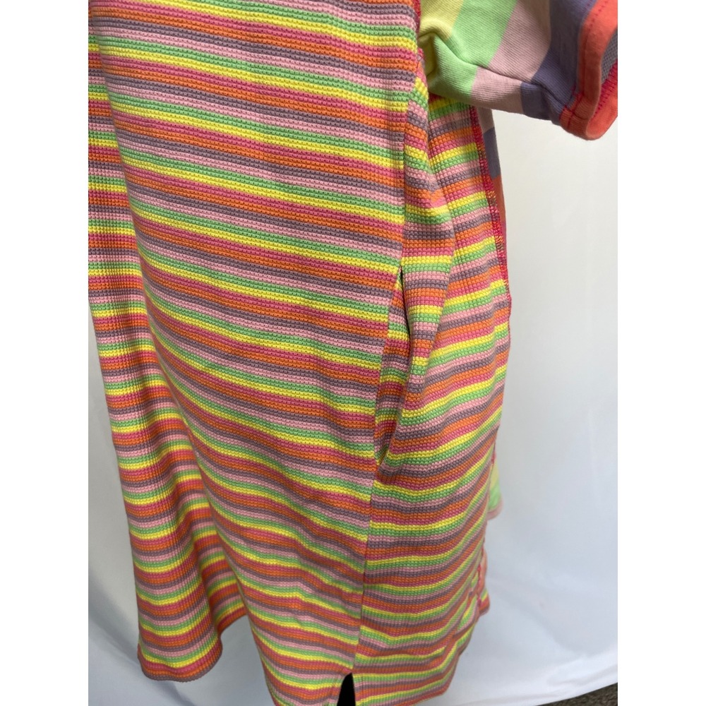 Fantastic Fawn Natalie Striped Polo Dress Pink Multi Color Patchwork Large NWT - Picture 7 of 16